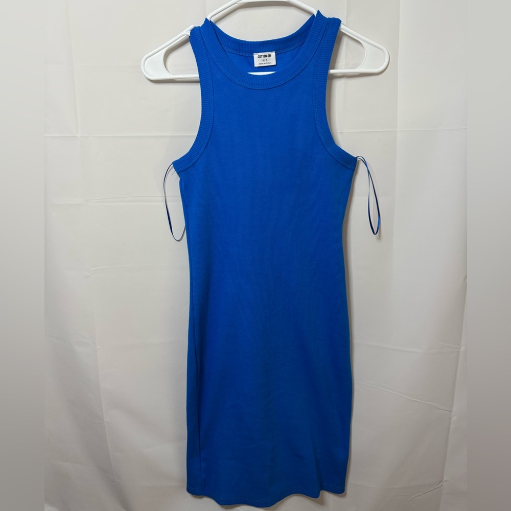 Cotton On Blue Ribbed Mini Dress